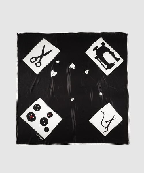 PORTER CLASSIC(ポータークラシック)の「SILK SCARF (OHARIKO MAFIA)(バンダナ/スカーフ・メンズ・ブラック・FREE)」の1枚目の写真