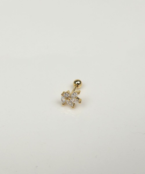 CEMONEMO（セモネモ）の「【金属アレルギー対応】 キュービック リーフ ピアス（片耳用） / silver925（ピアス（片耳用）・レディース・シルバー/ゴールド・FREE）」の8枚目の写真
