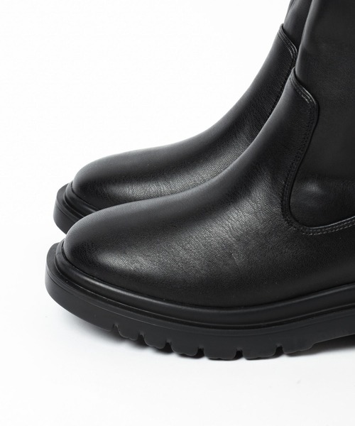 GLOBAL WORK(グローバルワーク)の「エアかる晴雨兼用ブーツ/138932(ブーツ・レディース・ブラック系その他/ブラック/アイボリー/ガンメタ・MEDIUM/SMALL/X-LARGE/LARGE)」の8枚目の写真