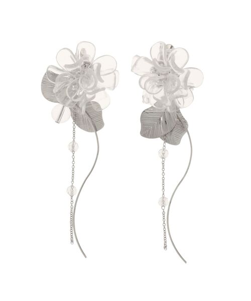 MERCURYDUO(マーキュリーデュオ)の「BIGフラワーモチーフパールチェーンイヤリング(イヤリング・レディース・ゴールド/シルバー・FREE)」の7枚目の写真