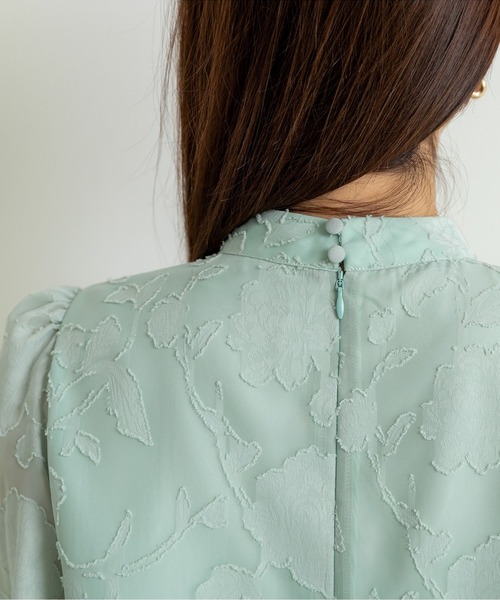 バブルスリーブAライン結婚式 パーティー オケージョン ドレス