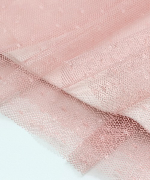 chil2（チルツー）の「ドットチュールビスチェ レイヤード風長袖Tシャツ（Tシャツ/カットソー・キッズ・サックスブルー/ブラック/ホワイト/ピンク・90cm/100cm/110cm/120cm/130cm/140cm/150cm）」の14枚目の写真