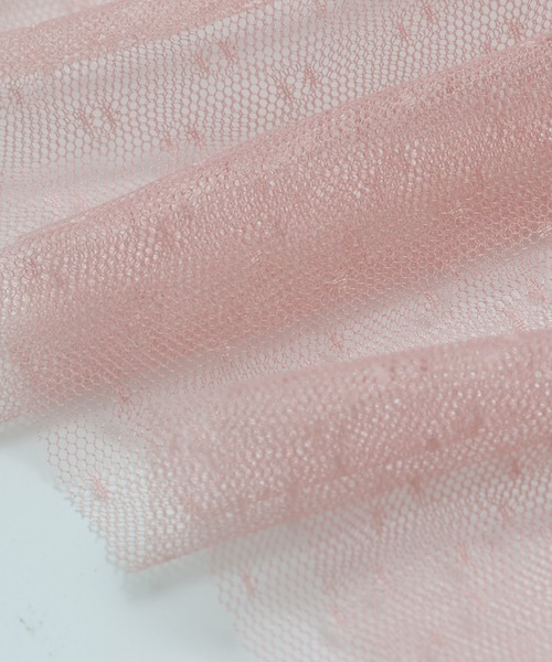 chil2（チルツー）の「ドットチュールビスチェ レイヤード風長袖Tシャツ（Tシャツ/カットソー・キッズ・サックスブルー/ブラック/ホワイト/ピンク・90cm/100cm/110cm/120cm/130cm/140cm/150cm）」の15枚目の写真