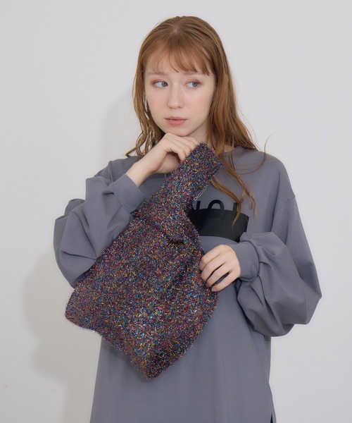 ラメシャギーニットバッグ（トートバッグ）｜Paradise Picnic