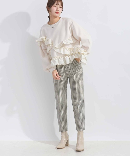 PICCIN（ピッチン）の「【WEB限定】ランダムフリルプルオーバー（スウェット・レディース・ライトグレー/ブラック/オフホワイト・M/L）」の20枚目の写真