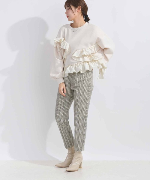 PICCIN（ピッチン）の「【WEB限定】ランダムフリルプルオーバー（スウェット・レディース・ライトグレー/ブラック/オフホワイト・M/L）」の21枚目の写真