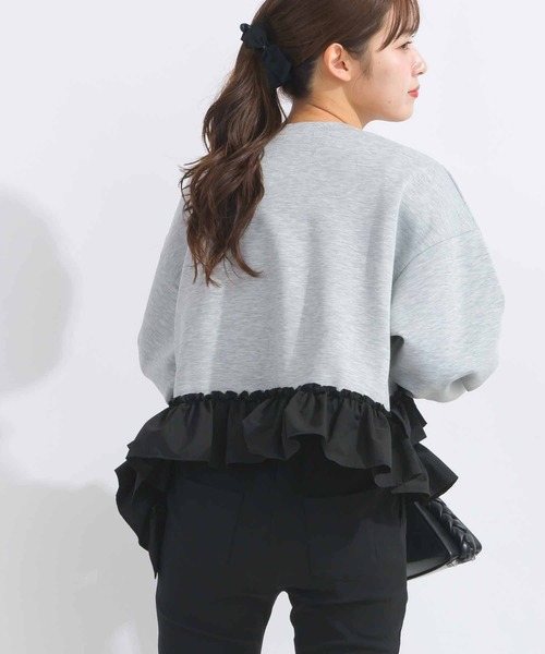 PICCIN（ピッチン）の「【WEB限定】ランダムフリルプルオーバー（スウェット・レディース・ライトグレー/ブラック/オフホワイト・M/L）」の11枚目の写真