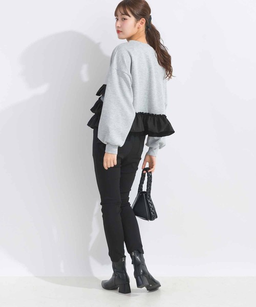 PICCIN（ピッチン）の「【WEB限定】ランダムフリルプルオーバー（スウェット・レディース・ライトグレー/ブラック/オフホワイト・M/L）」の13枚目の写真