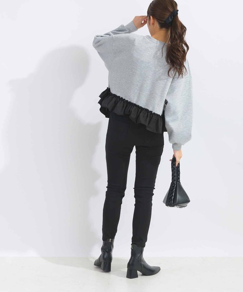 PICCIN（ピッチン）の「【WEB限定】ランダムフリルプルオーバー（スウェット・レディース・ライトグレー/ブラック/オフホワイト・M/L）」の14枚目の写真