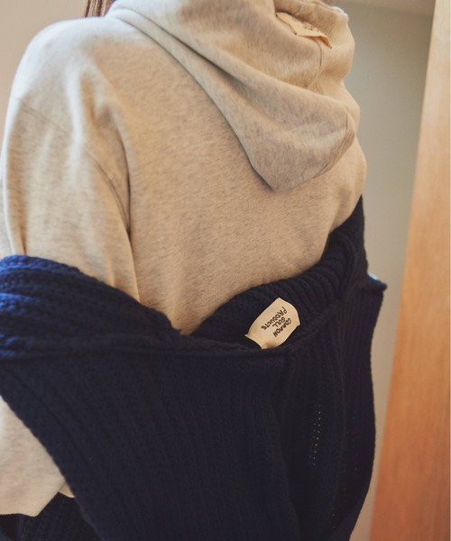 common gull products.（コモンガルプロダクツ）の「かたっぽのニットフーディーベスト（ニット/セーター・レディース・ブラウン/ネイビー・MEDIUM/LARGE）」の17枚目の写真