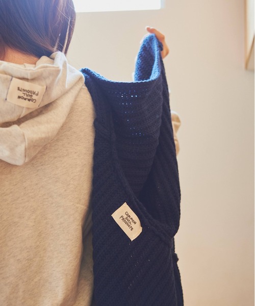 common gull products.（コモンガルプロダクツ）の「かたっぽのニットフーディーベスト（ニット/セーター・レディース・ブラウン/ネイビー・MEDIUM/LARGE）」の18枚目の写真