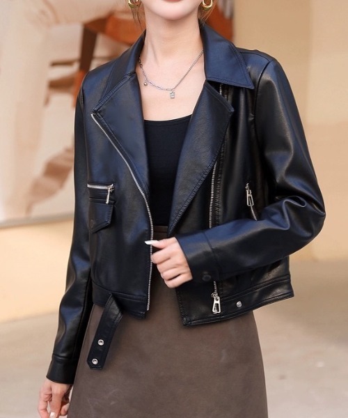 合成皮革/ ライダースジャケット（ライダースジャケット）｜a lot of love（ア ロット オブ ラブ）