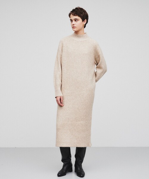 cloenc（クロエンス）の「◆【手洗い可】ウールブレンドニットワンピース（ワンピース・レディース・ベージュ/グレー/ブラック・02）」の10枚目の写真