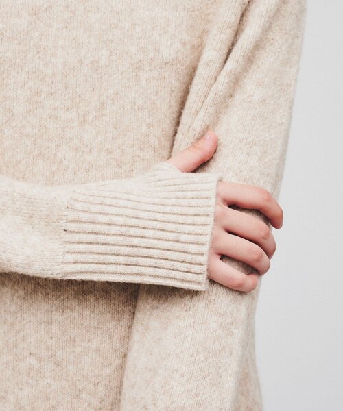 cloenc（クロエンス）の「◆【手洗い可】ウールブレンドニットワンピース（ワンピース・レディース・ベージュ/グレー/ブラック・02）」の7枚目の写真