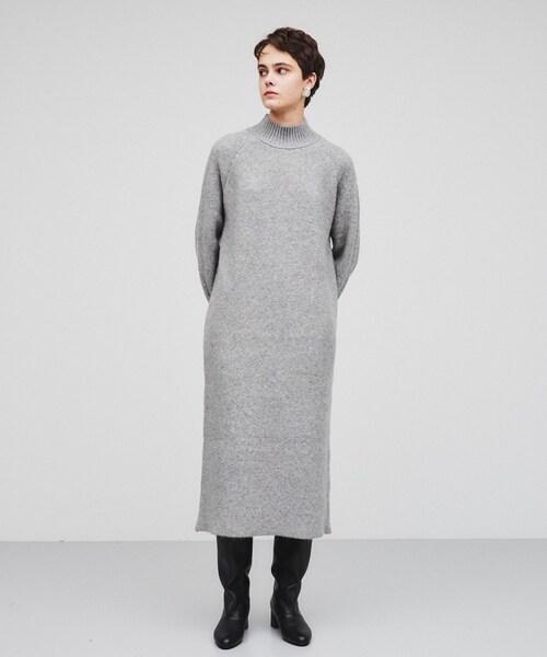 cloenc（クロエンス）の「◆【手洗い可】ウールブレンドニットワンピース（ワンピース・レディース・ベージュ/グレー/ブラック・02）」の6枚目の写真