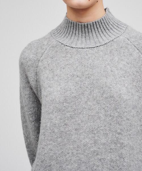 cloenc（クロエンス）の「◆【手洗い可】ウールブレンドニットワンピース（ワンピース・レディース・ベージュ/グレー/ブラック・02）」の5枚目の写真