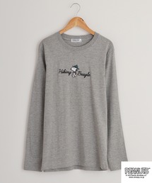 PEANUTS 天竺 プリント 長袖Tシャツ