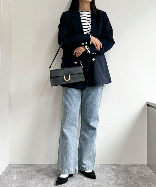 fredy emue（フレディエミュ）の「【AULENTTI/オーレンティ】横長バックルワンショル バック（ショルダーバッグ・レディース・ブラック・FREE）」の5枚目の写真