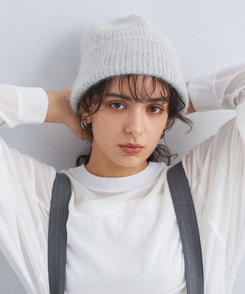 green label relaxing（グリーンレーベルリラクシング）の「リブニット キャップ（キャップ・レディース・グレー/ライトブルー/ブラック/ライトグレー・FREE）」の10枚目の写真