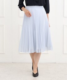 【フォーマル/洗える】シフォンジョーゼットプリーツスカート