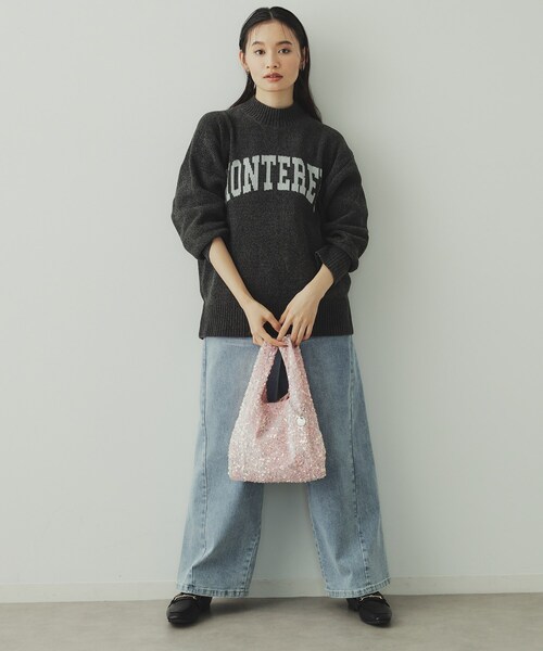 OPAQUE.CLIP（オペークドットクリップ）の「スパンコールハンドバッグ（ハンドバッグ・レディース・ピンク系/ブラック/チャコールグレー・00）」の8枚目の写真