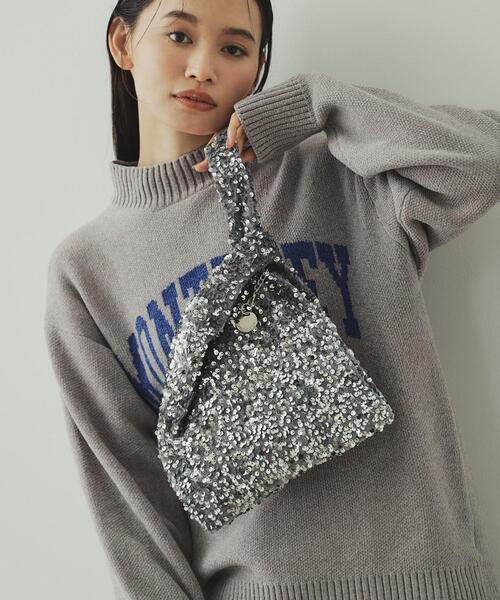 OPAQUE.CLIP（オペークドットクリップ）の「スパンコールハンドバッグ（ハンドバッグ・レディース・ピンク系/ブラック/チャコールグレー・00）」の9枚目の写真