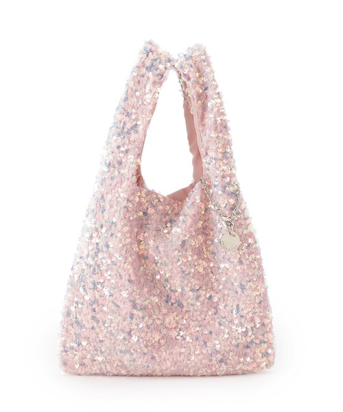 OPAQUE.CLIP（オペークドットクリップ）の「スパンコールハンドバッグ（ハンドバッグ・レディース・ピンク系/ブラック/チャコールグレー・00）」の12枚目の写真