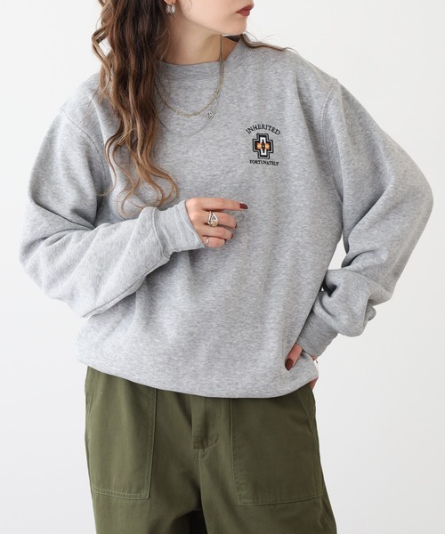 FUNALIVE(ファンアライブ)の「ワンポイント刺繍裏起毛トレーナー(スウェット・メンズ・ブラック/ホワイト/ブラック系その他2/ホワイト系その他2/スミクロ/ライトブラック/モカ/ダークブルー/ネイビー/グレー系1/ブラック系1/ブラック系その他4/ブラウン/ブラック系その他3/オフホワイト/グレー系2/ブラック系その他5/パープル/グレイッシュベージュ/ホワイト系その他3・LL/M/L)」の15枚目の写真