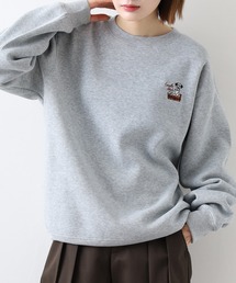 ワンポイント刺繍裏起毛トレーナー