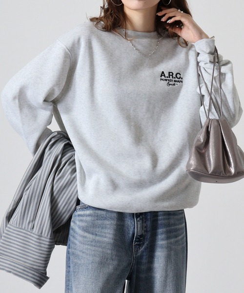 FUNALIVE(ファンアライブ)の「ワンポイント刺繍裏起毛トレーナー(スウェット・メンズ・ブラック/ホワイト/ブラック系その他2/ホワイト系その他2/スミクロ/ライトブラック/モカ/ダークブルー/ネイビー/グレー系1/ブラック系1/ブラック系その他4/ブラウン/ブラック系その他3/オフホワイト/グレー系2/ブラック系その他5/パープル/グレイッシュベージュ/ホワイト系その他3・LL/M/L)」の4枚目の写真