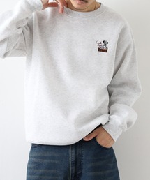ワンポイント刺繍裏起毛トレーナー