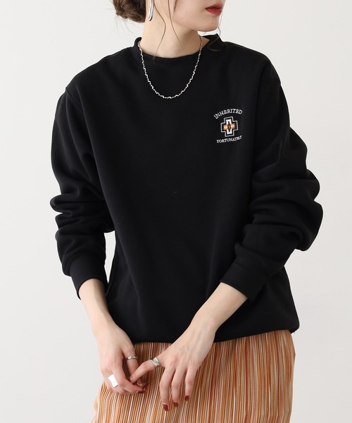 FUNALIVE(ファンアライブ)の「ワンポイント刺繍裏起毛トレーナー(スウェット・メンズ・ブラック/ホワイト/ブラック系その他2/ホワイト系その他2/スミクロ/ライトブラック/モカ/ダークブルー/ネイビー/グレー系1/ブラック系1/ブラック系その他4/ブラウン/ブラック系その他3/オフホワイト/グレー系2/ブラック系その他5/パープル/グレイッシュベージュ/ホワイト系その他3・LL/M/L)」の11枚目の写真