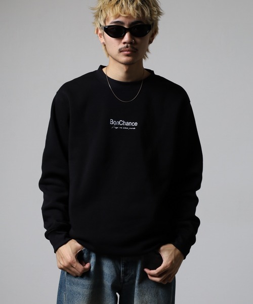 FUNALIVE(ファンアライブ)の「ワンポイント刺繍裏起毛トレーナー(スウェット・メンズ・ブラック/ホワイト/ブラック系その他2/ホワイト系その他2/スミクロ/ライトブラック/モカ/ダークブルー/ネイビー/グレー系1/ブラック系1/ブラック系その他4/ブラウン/ブラック系その他3/オフホワイト/グレー系2/ブラック系その他5/パープル/グレイッシュベージュ/ホワイト系その他3・LL/M/L)」の12枚目の写真