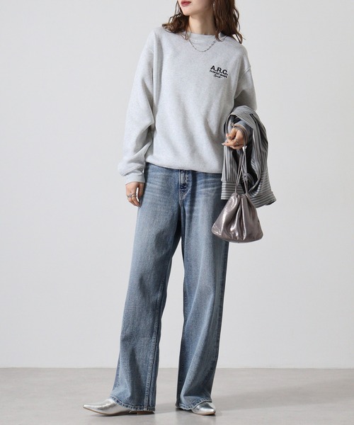 FUNALIVE(ファンアライブ)の「ワンポイント刺繍裏起毛トレーナー(スウェット・メンズ・ブラック/ホワイト/ブラック系その他2/ホワイト系その他2/スミクロ/ライトブラック/モカ/ダークブルー/ネイビー/グレー系1/ブラック系1/ブラック系その他4/ブラウン/ブラック系その他3/オフホワイト/グレー系2/ブラック系その他5/パープル/グレイッシュベージュ/ホワイト系その他3・LL/M/L)」の22枚目の写真