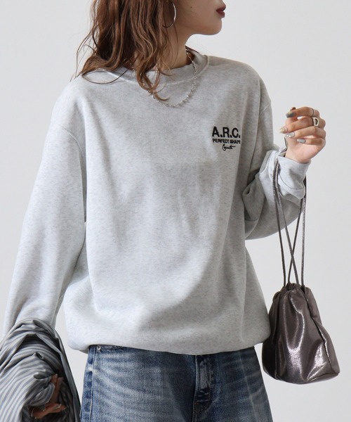 FUNALIVE(ファンアライブ)の「ワンポイント刺繍裏起毛トレーナー(スウェット・メンズ・ブラック/ホワイト/ブラック系その他2/ホワイト系その他2/スミクロ/ライトブラック/モカ/ダークブルー/ネイビー/グレー系1/ブラック系1/ブラック系その他4/ブラウン/ブラック系その他3/オフホワイト/グレー系2/ブラック系その他5/パープル/グレイッシュベージュ/ホワイト系その他3・LL/M/L)」の21枚目の写真