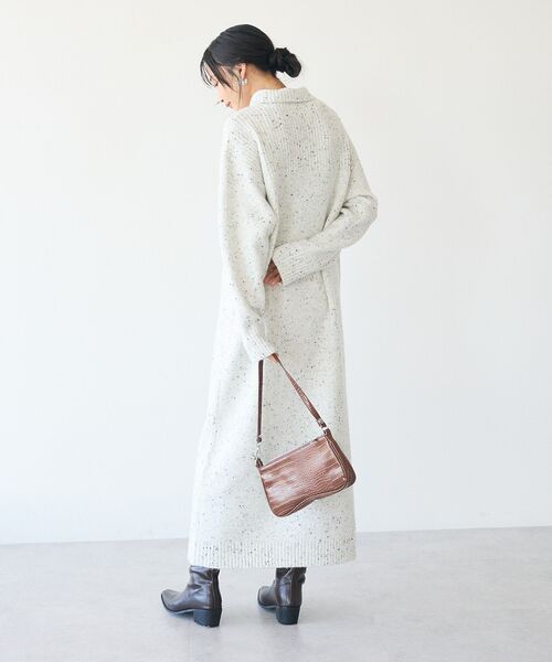 CRAFT STANDARD BOUTIQUE（クラフトスタンダードブティック）の「ハイネックネップニットワンピース（ワンピース・レディース・ホワイト/チャコールグレー/ブラック・FREE）」の22枚目の写真