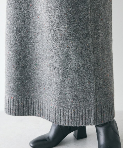 CRAFT STANDARD BOUTIQUE（クラフトスタンダードブティック）の「ハイネックネップニットワンピース（ワンピース・レディース・ホワイト/チャコールグレー/ブラック・FREE）」の9枚目の写真