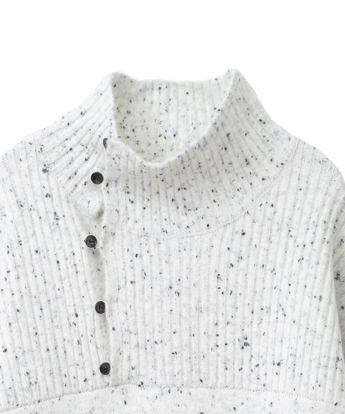 CRAFT STANDARD BOUTIQUE（クラフトスタンダードブティック）の「ハイネックネップニットワンピース（ワンピース・レディース・ホワイト/チャコールグレー/ブラック・FREE）」の12枚目の写真