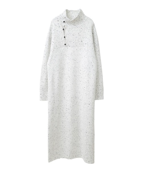 CRAFT STANDARD BOUTIQUE（クラフトスタンダードブティック）の「ハイネックネップニットワンピース（ワンピース・レディース・ホワイト/チャコールグレー/ブラック・FREE）」の6枚目の写真