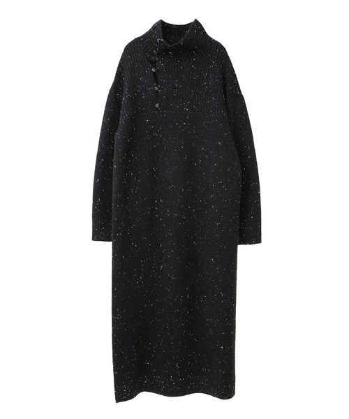 CRAFT STANDARD BOUTIQUE（クラフトスタンダードブティック）の「ハイネックネップニットワンピース（ワンピース・レディース・ホワイト/チャコールグレー/ブラック・FREE）」の7枚目の写真