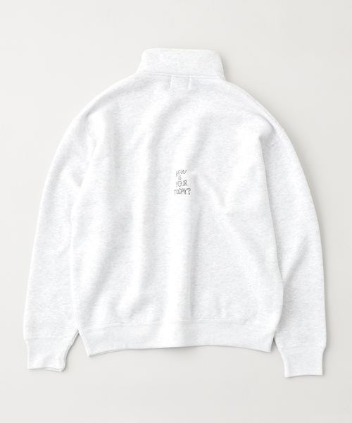 TODAY edition(トゥデイエディション)の「【TODAY edition / トゥデイエディション】LOVE Half Zip Collered S(スウェット・メンズ・ブラック/グレー・LARGE)」の3枚目の写真
