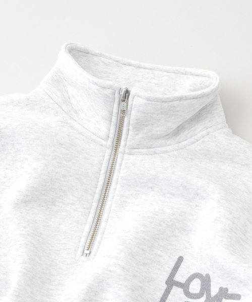 TODAY edition(トゥデイエディション)の「【TODAY edition / トゥデイエディション】LOVE Half Zip Collered S(スウェット・メンズ・ブラック/グレー・LARGE)」の4枚目の写真