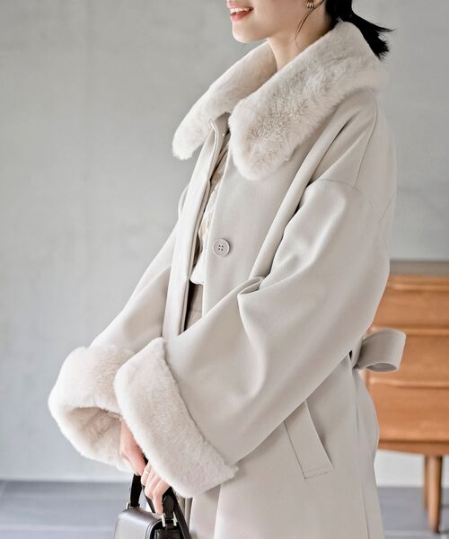 フェイクファーティペットコート（ステンカラーコート）｜rps（アール