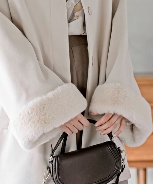 フェイクファーティペットコート（ステンカラーコート）｜rps（アール