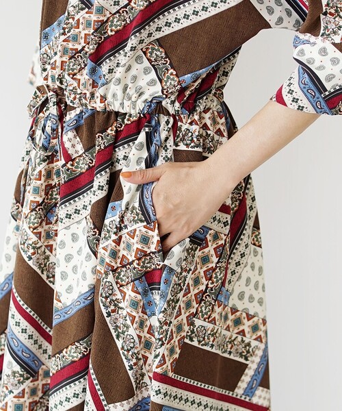 エスニカル ウエストリボンワンピース（ワンピース）｜zootie（ズーティー）