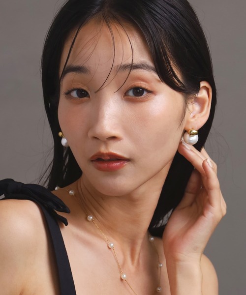 LHME(エルエイチエムイー)の「【WEB限定】“MELLOW”プランプパールピアス/サージカルステンレス(金属アレルギー対応)【LHME / エルエイチエムイー】(ピアス(両耳用)・レディース・ゴールド・ONE SIZE)」の8枚目の写真