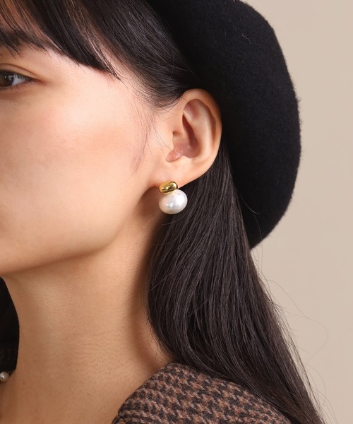 LHME(エルエイチエムイー)の「【WEB限定】“MELLOW”プランプパールピアス/サージカルステンレス(金属アレルギー対応)【LHME / エルエイチエムイー】(ピアス(両耳用)・レディース・ゴールド・ONE SIZE)」の14枚目の写真