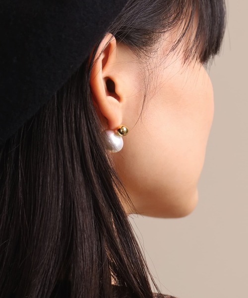 LHME(エルエイチエムイー)の「【WEB限定】“MELLOW”プランプパールピアス/サージカルステンレス(金属アレルギー対応)【LHME / エルエイチエムイー】(ピアス(両耳用)・レディース・ゴールド・ONE SIZE)」の15枚目の写真