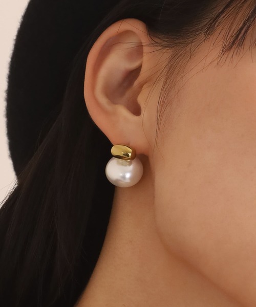 LHME(エルエイチエムイー)の「【WEB限定】“MELLOW”プランプパールピアス/サージカルステンレス(金属アレルギー対応)【LHME / エルエイチエムイー】(ピアス(両耳用)・レディース・ゴールド・ONE SIZE)」の18枚目の写真