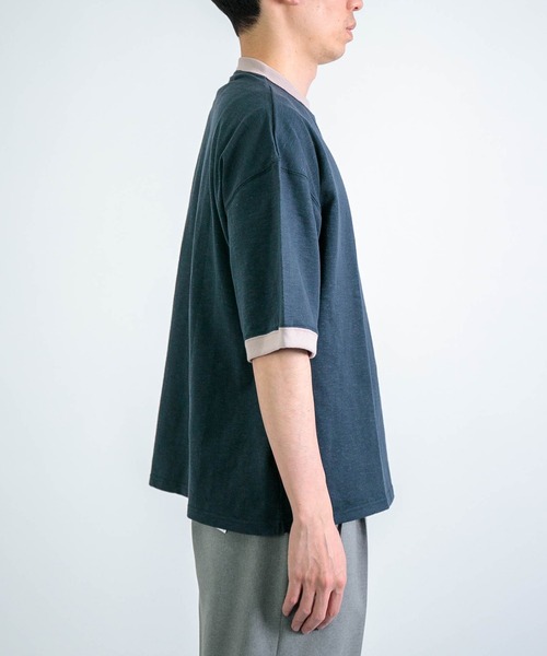 Tieasy（ティージー）の「[ Tieasy ] HDCS Light Linger Big Crew Tee / リンガービックTシャツ（Tシャツ/カットソー・メンズ・ホワイト/ネイビー・4/3）」の11枚目の写真